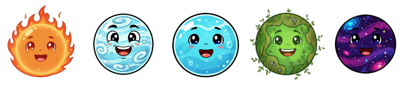 Orbs Of Five Elements